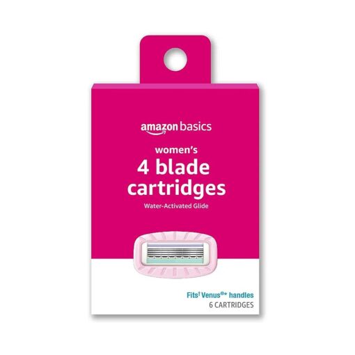 Basics Women 's 4 Blade FITS Razor Refills, Fits Basics FITS Handles and Venus Handles, Moisturizing Surround, 6 Cartridges