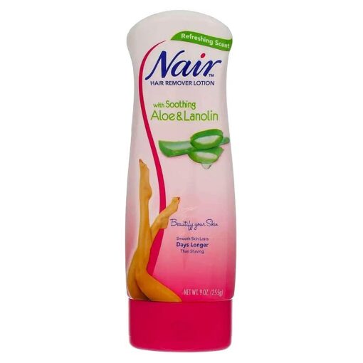 Nair Hair Remover Lotion For Legs & Body Aloe & Lanolin 9 oz ( Pack of 4 )