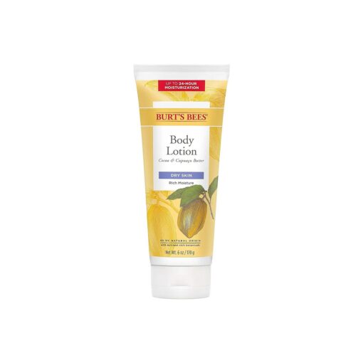 Burt 's Bees Butter Body Lotion for Dry Skin with Cocoa & Cupuacu, 6 Oz ( Package May Vary )