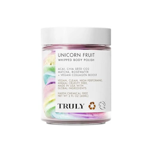 Beauty Unicorn Fruit Whipped Body Polish- Whipped Body polish for Women - Body Scrub That Helps Hydrate, Soothe, and Plump Dry Skin - Body Scrubs for Women Exfoliation - 2 OZ