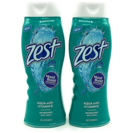 Zest Body Wash, Aqua, 18 Ounce, 2 Pack