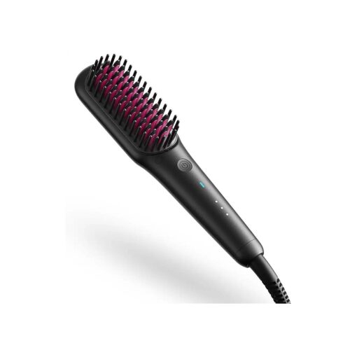 TYMO Portable Hair Straightener Brush - PORTA MINI Straightening Brush for Travel, Ionic Hot Comb Straightener for Women, 0.39lb Ultra Lightweight, 200M Negative Ions, Dual Voltage, Ceramic Tourmaline