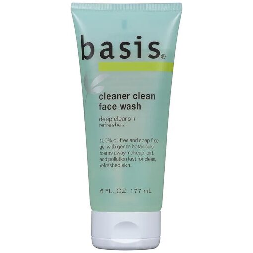 Basis Cleaner Clean Face Wash - Deep Cleans and Refreshes for Normal to Oily Skin, Oil-free, Soap Free - 6 fl, oz .