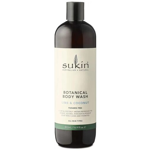 Sukin Botanical Body Wash, Lime & Coconut, 16.9 Fl Oz