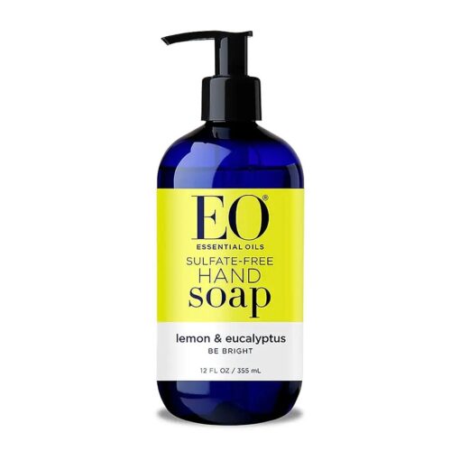 EO Botanical Liquid Hand Soap, Lemon and Eucalyptus, 12 Ounce ( Pack of 3 )