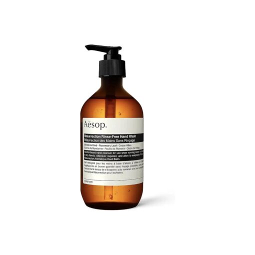 Aesop Resurrection Rinse-Free Hand Wash - Cleanse and Hydrate Without Water - Alcohol Based Formulation - 16.9 oz