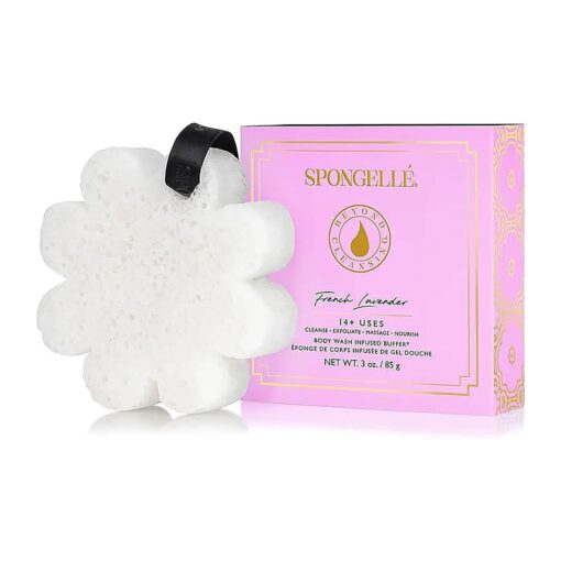 Spongelle Boxed Flower Body Buffer - Shower/Bath Sponge - French Lavender