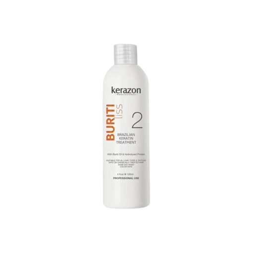 Brazilian Keratin Treatment Hair Complex Blowout 4oz/120ml Tratamiento de Keratina Importada Buriti Liss by KERAZON, Packaging may vary .