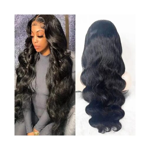 13x6 Body Wave HD Transparent Lace Front Wigs Human Hair Brazilian Virgin Body Wave Lace Frontal Wig Human Hair 13x6 Body Wave Wig Pre Plucked with Baby Hair ( 22 Inch, Body Wave )