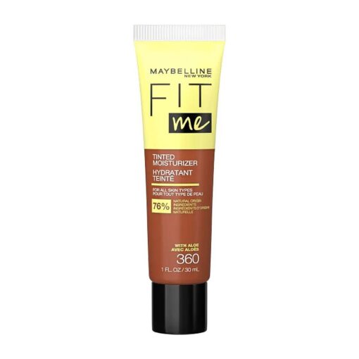 Maybelline Fit Me Tinted Moisturizer, Natural Coverage, Face Makeup, 360, 1 Count