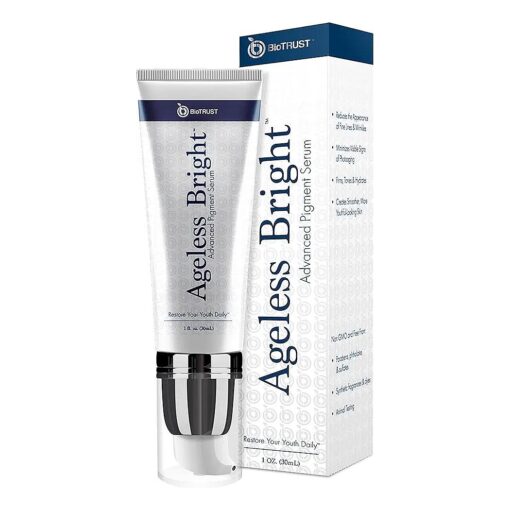 BioTrust Ageless Bright Skin Brightening Serum, Helps Reduce the Appearance of Dark Spots for Smoother, Younger, More Even Look to Reveal a Brighter Complexion Naturally, 1 fl, oz .