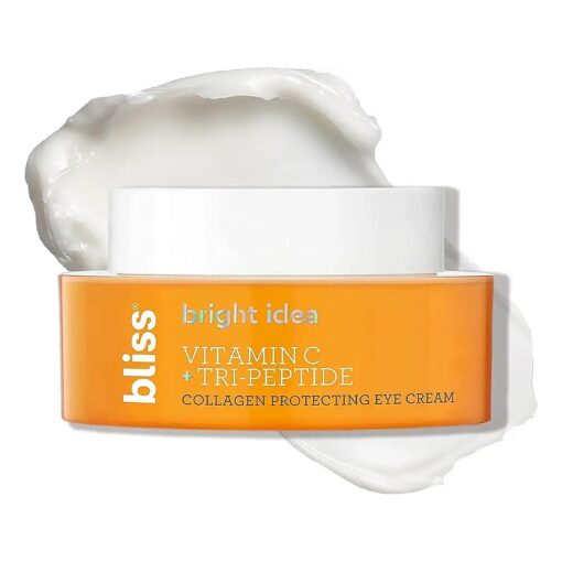 Bliss Bright Idea Vitamin C + Tri-Peptide Eye Cream - Collagen Protecting - Brightens Skin - Diminishes Dark Spots & Visibly Firms Eyes - Clean - Vegan & Cruelty-Free