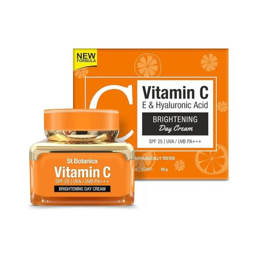 StBotanica Vitamin C Brightening Day Cream With SPF 30 UVA/UVB PA+++, 50g - For Radiant Youthful Looking Skin