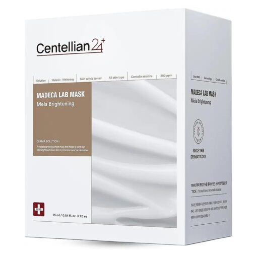 CENTELLIAN 24 Madeca Mask ( Brightening, 20pc ) - Face Mask Sheet for Brightening, Dark Spot Remover with Centella Asiatica, TECA, Niacinamide, Adenosine by Dongkook, Korean Skin Care for Men Women .