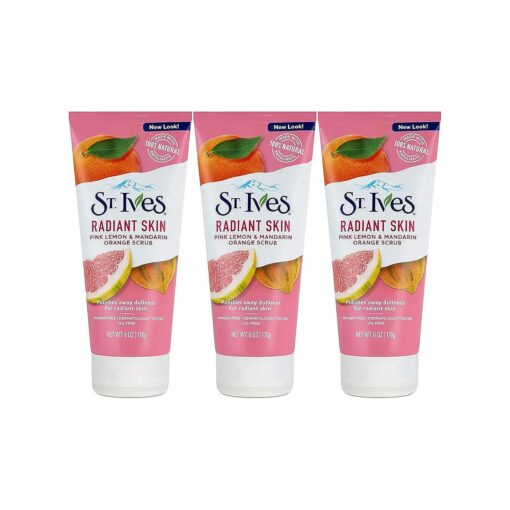 St Ives Scrub, Even & Bright Pink Lemon & Mandarin Orange 6 Ounce ( Pack of 3 ) by St. Ives