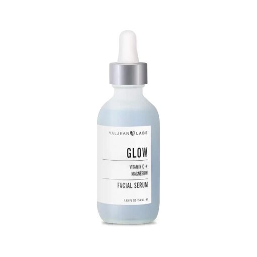 Valjean Labs Facial Serum, Glow | Vitamin C + Magnesium | Helps to Brighten and Clear Skin, Even Tone and Prevent Wrinkles | Paraben Free, Cruelty Free, Made in USA ( 1.83 oz )