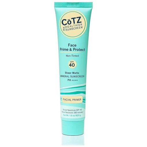 Face Prime & Protect Non-Tinted Mineral Sunscreen and Facial Primer Broad Spectrum SPF 40 ; PA++++ 1.5 oz / 42.5 g .