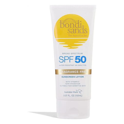 Fragrance Free Sunscreen Body Lotion SPF 50 | Hydrating Broad Spectrum Protection, Sheer, Water Resistant | 5.07 Oz/150 mL