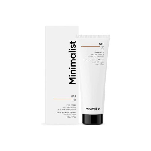 Sunscreen SPF 50 Lightweight with Multi-Vitamins | No White Cast | Broad Spectrum PA ++++ | For Women & Men | 50g