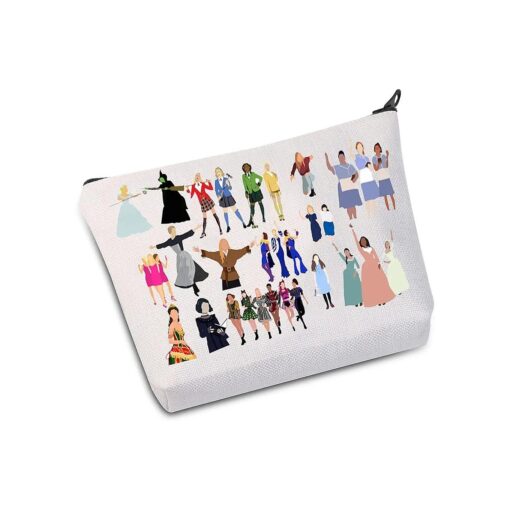 WZMPA Broadway Musical Character Cosmetic Makeup Bag Musical Theatre Fans Gift You Are Braver Stronger Smarter Than You Think Musical Zipper Pouch Bag