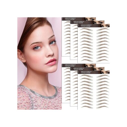 Aresvns 4D Eyebrow Tattoo Brown 66 Pairs ! Waterproof Imitation fake eyebrows ( Only for People without Eyebrows ) Christmas Gift