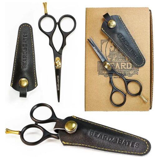 1878 Black Label Shears | Premium Grooming Scissors with Holster for Beards and Mustaches