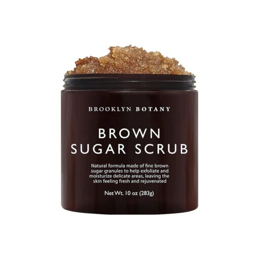 Brown Sugar Body Scrub - Moisturizing and Exfoliating Body, Face, Hand, Foot Scrub - Fights Acne, Fine Lines & Wrinkles, Great Gifts For Women & Men - 10 oz