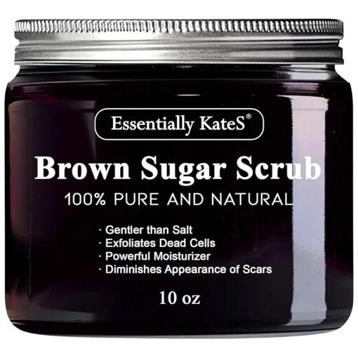 Brown Sugar Scrub 10 oz - Smooth and Moisturizing - Beneficial for both acneic skin and dry skin