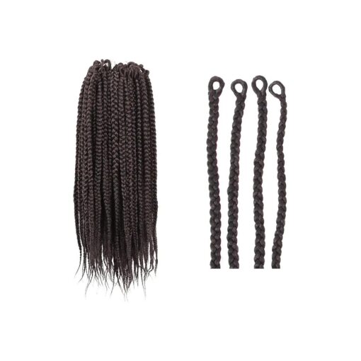 BOHOBABE Box Braids Crochet Hair 10 Inch 8 Packs Prelooped, Short Crochet Box Braiding Hair ( 4 # )