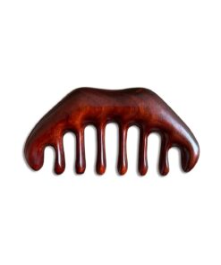 Wooden Massage Comb Gua Sha Wide Tooth Comb for Head Scalp, Facial, Body Massage Natural Sandalwood Massager Acupressure Tools Gift for Women Men ( M Shaped B )