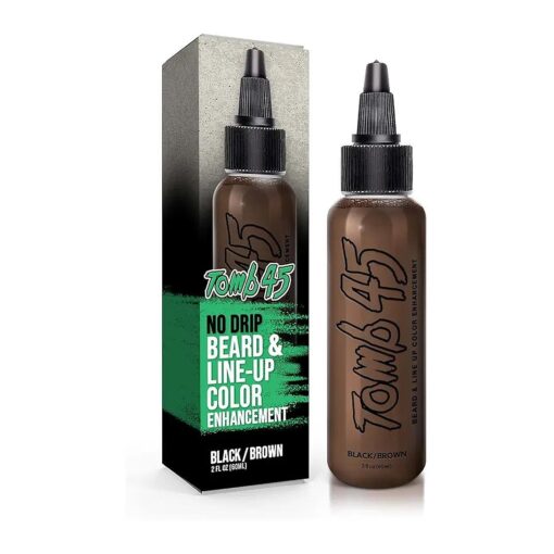 Tomb45 Beard & Lineup Enhancement ( Brown/Black ) - Water-proof, Shampoo safe, Safe on Skin