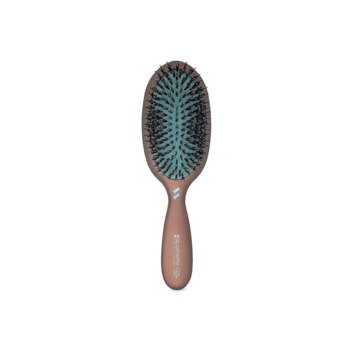 Spornette Ion Fusion Cushion Oval Brush - Boar & Nylon Bristle Mix for Brushing Out, Smoothing, Detangling, Styling and Setting Medium to Long, Thick, Thin or Normal Hair for Men, Women and Children