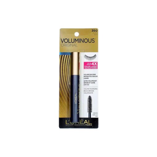 L'Oreal Paris Voluminous Original Waterproof Mascara, Black, 0.28 fl, oz, ( Pack of 2 )