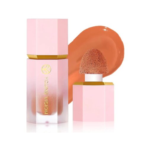 YOUNG VISION Liquid Cheek Blush -Soft Cream Rouge/Blusher Makeup, Buildable Gel-Cream Formula, Long-Wearing, Dewy Finish