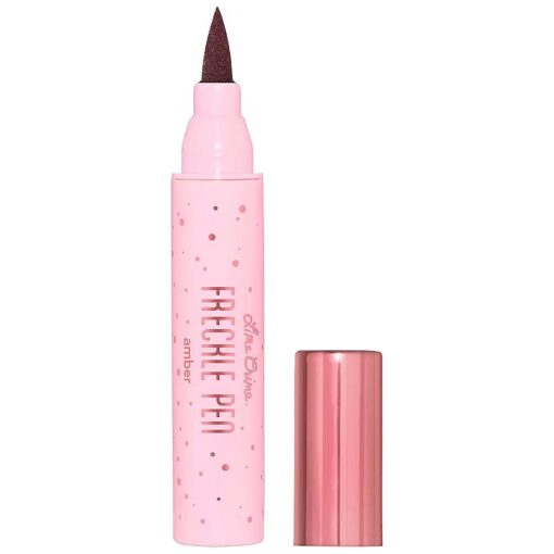 Lime Crime Freckle Pen, Amber ( Freckle Brown ) - Lightweight Buildable Makeup with Felt Tip Applicator for Natural Look - Long-Lasting & Waterproof Dot Spot Pen - Vegan & Cruelty-Free