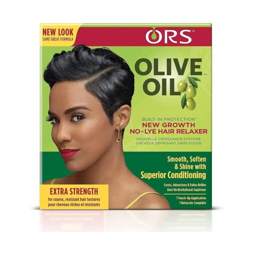 ORS Olive Oil Built-In Protection New Growth No-Lye Hair Relaxer - Extra Strength ( Pack of 2 )