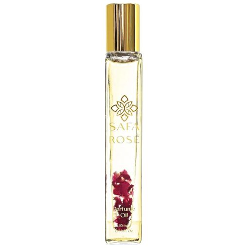 SAFA Rose Fragrance Oil Roller ( No Alc ) Bulgarian Damask Rose Scent | Organic Oil for Women & Men | 10 mL .33 fl Oz