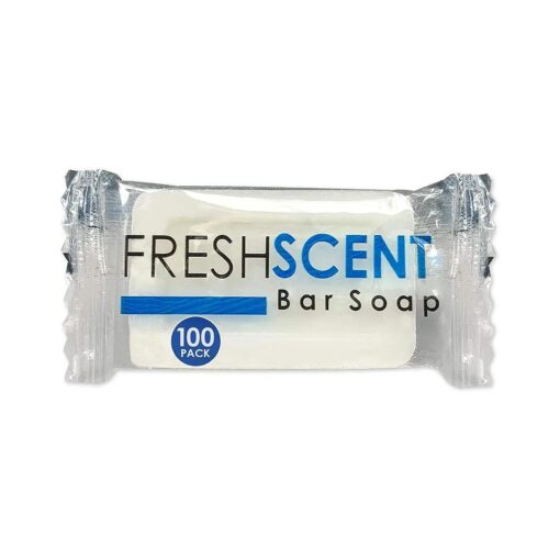 Freshscent 0.5 oz Bar Soap [ 100 Pack ] Hotel Travel Size, Individually Wrapped, Vegetable Based, Bulk Amenities and Toiletries for Hospitality