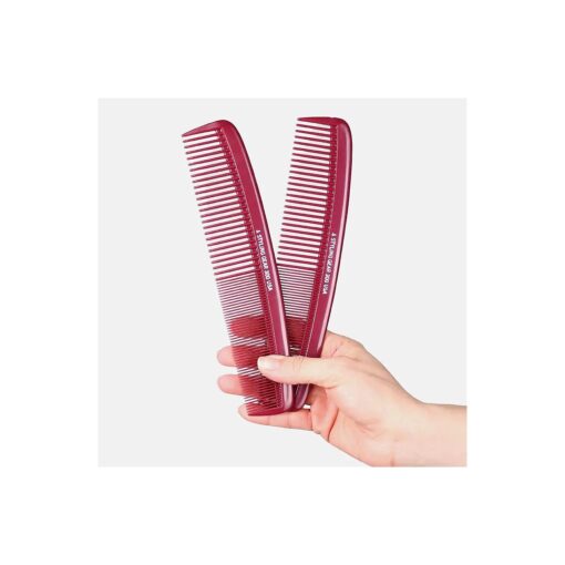 300 Large Comb 8.5 In, Specialty Hair Styling Cutting Master Barber Stylist Combs Burgundy 2 Pcs .