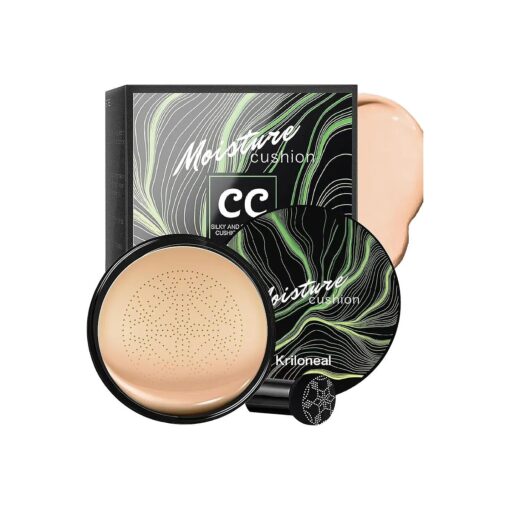 CC Cream Foundation Mushroom Head Air Cushion Face Makeup Moisturizing Concealer Waterproof Oil Control Long-Lasting Nude Makeup Even Skin Tone for All Skin Types ( Natural )