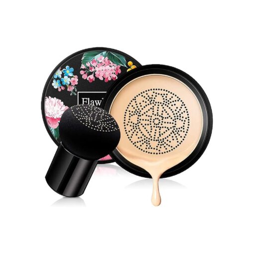 Mushroom Head Air Cushion CC Cream Natural Mushroom Head Foundation, Moisturizing BB Cream Makeup Long Lasting Matte Concealer Even Skin Tone Makeup Base Prime ( Natural )