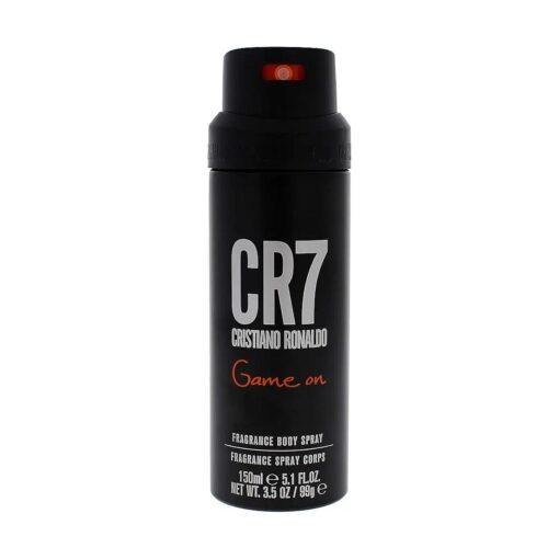 CR7 Game On Cristiano Ronaldo - Classic Body Spray Scent for Men - With Papaya, Ice, Cedar, and Cashmere Wood - From Cristiano Ronaldo 's Original Men 's Fragrance Collection - 5.1 oz