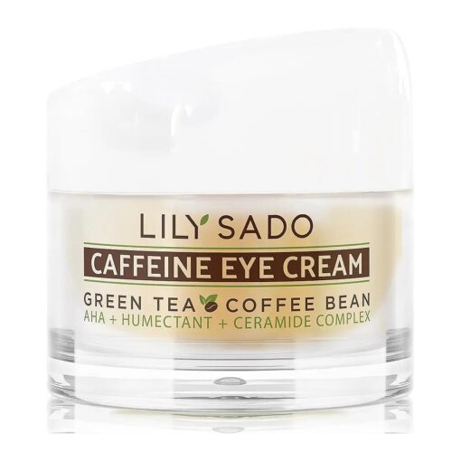 LILY SADO TEA+C ( tm ) CAFFEINE EYE CREAM - Anti-Aging Vegan Natural Eye Repair Moisturizer w Arabica Coffee Beans & Green Tea Matcha - Prevents Under-eye Wrinkles, Puffiness, Eye Bags