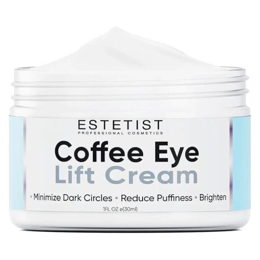 Caffeine Infused Coffee Eye Lift Cream - Reduces Puffiness, Brightens Dark Circles, & Firms Under Eye Bags - Anti Aging, Wrinkle Fighting Skin Treatment