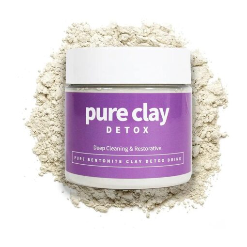 Food Grade Organic Calcium Bentonite Clay Powder, Internal and External Deep Cleansing, Daily Detox Drink, Face Mask, Body Mud, & Toothpaste - 16 oz