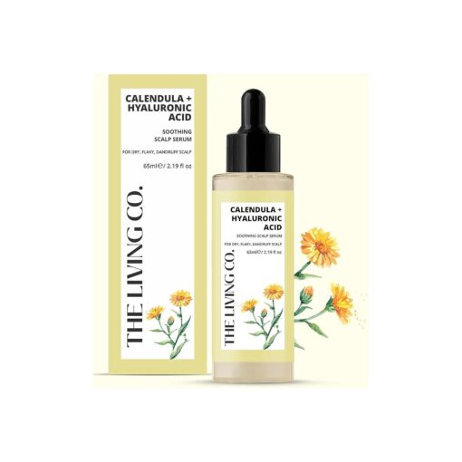 Calendula + Hyaluronic Acid Soothing Scalp Serum 65ml For Dandruff, Flaky & Dehydrated Scalp .