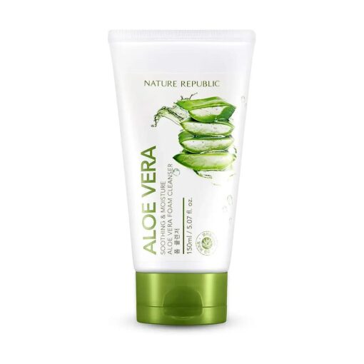 Nature Republic Aloe Vera Soothing and Moisture Foam Cleanser 150ml