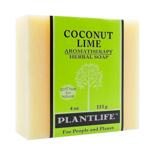 Plantlife Coconut Lime Bar Soap - Moisturizing and Soothing Soap for Your Skin - Hand Crafted Using Plant-Based Ingredients - Made in California 4oz Bar