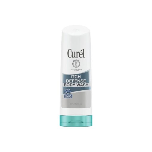 Curel Itch Defense Calming Daily Cleanser, Body Wash, Soap-free Formula, for Dry, Itchy Skin, 10 oz, with Hydrating Jojoba and Olive Oil