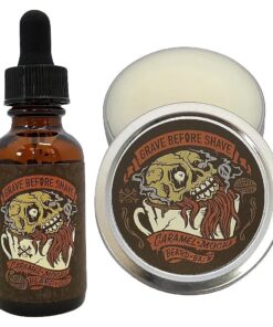 Grave Before Shave ( tm ) CARAMEL MOCHA BEARD PACK ( Caramel Mocha Coffee Scented )